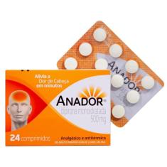 Imagem de Analgésico Anador 500mg com 24 Comprimidos 24 Comprimidos