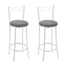 Imagem de Kit 2 Banquetas Bc51-c A101 Cromada/preto
