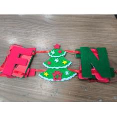 Imagem de Enfeite de Natal placa feliz Natal - Multiart