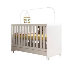 Imagem de Berço Mini Cama 2 Em 1 Quarto Infantil Bebê 4 Rodinhas/Rodízios C/ Colchão Encanto