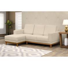 Imagem de Sofá 3 Lugares com Chaise Lado Direito Cronus Marfim