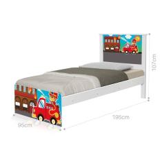 Imagem de Cama Solteiro Bombeiro com Colchão