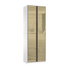 Imagem de Guarda Roupa Modulado 2 Portas 3 Gavetas 80cm Prime Com Vidro Reflecta