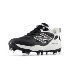Imagem de New Balance Tênis de softbol feminino Fresh Foam Velo V4 moldado, Preto/branco, 40