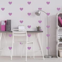 Imagem de Adesivo de Parede Infantil Coração Lilás