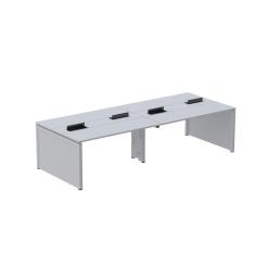Imagem de Mesa de Plataforma Dupla para 4 Pessoas Corporativa 120x140/4p Cinza