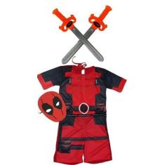 Imagem de Fantasia Infantil Roupa Deadpool 2 Espadas 35cm 1 A 9 Anos - SGB VARIE