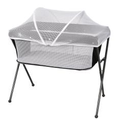 Imagem de Berço Co-Leito Bari Preto Cinza Portatíl para Bebês de até 9 Kg