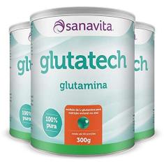 Imagem de Kit 3 Glutatech Glutamina 300g Sanavita