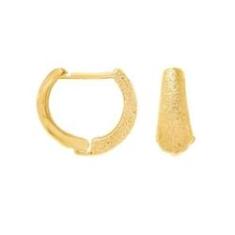 Imagem de Brinco Rommanel Banhado A Ouro 18K Pequena Argola Lisa E Granitada 522060