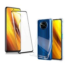 Imagem de Kit Capa Capinha Anti Shock + 2 Película Vidro 3D 9d Xiaomi Poco X3 NFC 6.67"