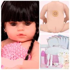 Imagem de Bebe Reborn Realista Menina Coelhinha Morena Fala 30 Frases
