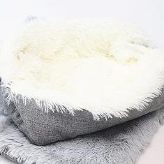Imagem de XCPHGFM Cama de gato Camas de gato laváveis para gatos internos Cama para animais de estimação Design inovador Aquecimento seguro Superfície de dormir confortável Adequada para todas as estações O es