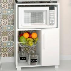 Imagem de Armário De Cozinha 1 Porta Fruteira Branco Fosco - Pnr Móveis