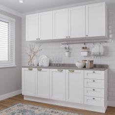 Imagem de Cozinha Modulada 4 Peças com 2 Aéreos e 2 Balcões Arizona CabeCasa MadeiraMadeira Branco