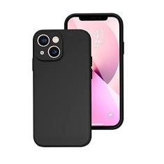 Imagem de Capa de telefone para iPhone X XR XS 11 12 13 14 Pro Max 7 8 Plus contratada cor pura silicone líquido capa traseira macia, preto, para iPhone XR