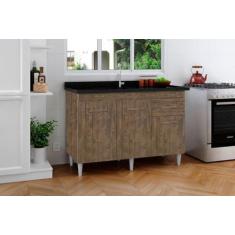 Imagem de Balcão Armário Ou Gabinete Ca Para Pia De Cozinha 1.20M Cor Canela - S