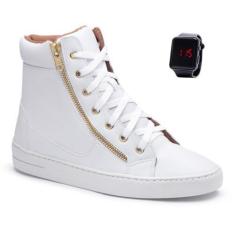 Imagem de Tênis Feminino Cano Alto Botinha Academia + Relógio   (Ref:Th118-119-1