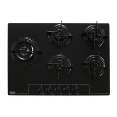 Imagem de Cooktop a Gás Bivolt 5 Bocas Vidro Preto Franke