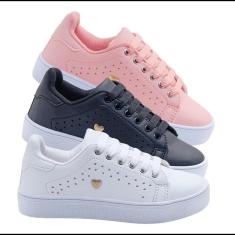 Imagem de Tênis Infantil Menina FXB Confortável Resistente Kit 3-Feminino