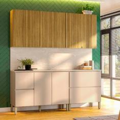 Imagem de Armários para Cozinha com Balcão com Tampo - Art 6 Peças - Kits Paraná