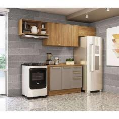 Imagem de Cozinha Compacta Botanic 6 Pt 3 Gv Nogueira E Fendi - Kappesberg