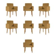 Imagem de Kit 07 Cadeiras Poltronas Decorativa - Escritório - Recepção - B BALAQ