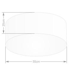 Imagem de Plafon Cilíndrico Md-3058 Cúpula Em Tecido 55X25cm Café - Bivolt