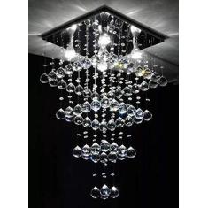 Imagem de Lustre de Cristal para Mesa de Jantar com 70cm de atura