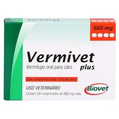 Imagem de Vermífugo Vermivet Plus Biovet 660mg c 4 Comprimidos