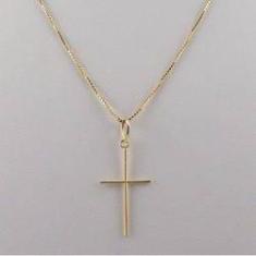 Imagem de Corrente Veneziana Ouro 18k 70cm+ Pingente Crucifixo Ouro18k