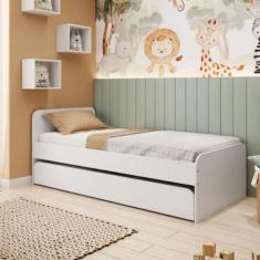 Imagem de Bicama Infantil Solteiro Caracol Movelbras, Branco