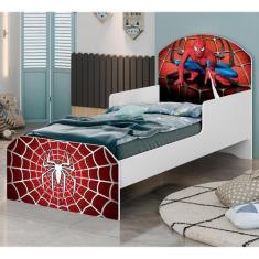 Imagem de Cama Infantil Menino Spider Aranha Azul c/ Colchão - Anyben