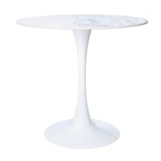 Imagem de Mesa Saarinen Tulipa Redonda 80cm Tampo Madeira Preto Sala Cozinha Jantar