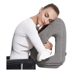 Imagem de Travesseiro Almofada Viagem Inflável Dobrável Portátil Avião