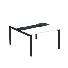 Imagem de Mesa Plataforma Dupla com Pé de Aço para Coworking 110X140/2P PDC11/14/2P Branco/Preto