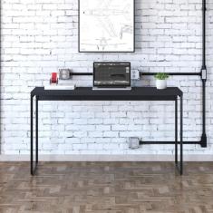 Imagem de Mesa Dynamica 135x50x75cm Preto ônix - Est.preta Preto ônix - Est.preta