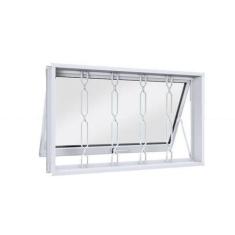 Imagem de Janela de Aço Maxim-Ar 60x60cm com Grade Mosaico Facilita Lucasa