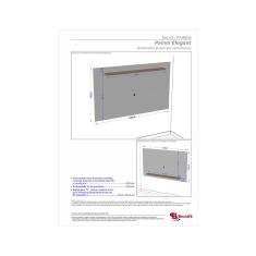 Imagem de Painel Sala para TV até 65 Polegadas Elegant c/ 1 Prateleira