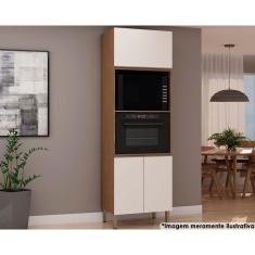 Imagem de Paneleiro De Cozinha Conecta c- 3 Portas (2 Fornos) Off White-ebano - Genialflex