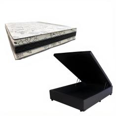 Imagem de Cama Box Baú Solteiro Suede Cinza - 39x88x188