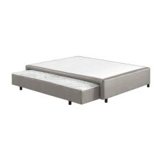 Imagem de Base Box Sommier Casal com Cama Auxiliar Ecoflex 36x138x188cm Cinza