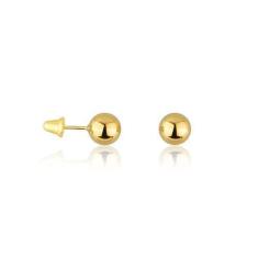 Imagem de Brinco De Ouro 18K Segundo Furo Ou Infantil Bola 4mm - Agaprime Jóias