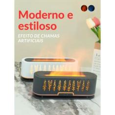 Imagem de Difusor De Aromas Circular E Umidificador Ultrassônico Efeito De Chama