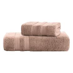 Imagem de Kit Jogo De Toalhas Karsten 2 Peças Banhão e Rosto Unika Fio Penteado 