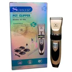Imagem de Kit Maquininha Pet + Tosador  4 Pentes  Recarregável - Relet