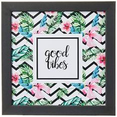 Imagem de Arte Maníacos Quadro Decorativo Good Vibes - 46x32,5cm (Moldura em laca )