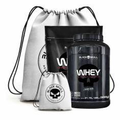 Imagem de Whey Protein Pote 900G + Whey Protein Refil 900G + Mochila  - Black Sk