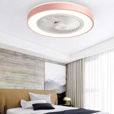 Imagem de Ventilador de teto com iluminação LED, velocidade do vento ajustável, luzes de ventilador de teto modernas reguláveis ​​continuamente com controle remoto, sala de jantar, quarto, sala de est