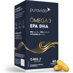 Imagem de Omega 3 - EPA + DHA + Vitamina E - 60 Capsulas - Pura Vida-Unissex